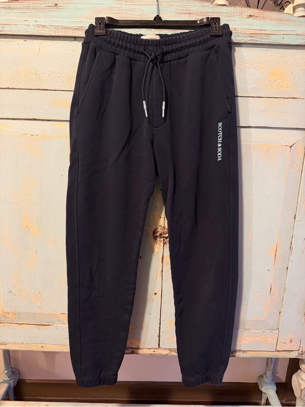 Scotch & Soda Navy Blue Drawstring Jogger Sweatpants
